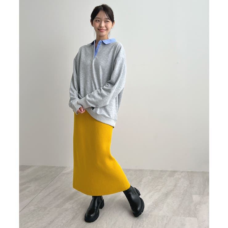着る毛布＋3℃の温かさ。裏起毛ニットロングスカート | futier land | 詳細画像39 