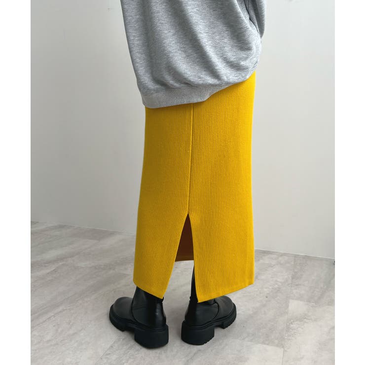 着る毛布＋3℃の温かさ。裏起毛ニットロングスカート | futier land | 詳細画像40 