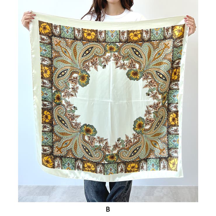 上品さを纏う。シルクタッチ大判スカーフ | futier land | 詳細画像5 