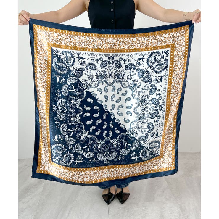 G | 上品さを纏う。シルクタッチ大判スカーフ | futier land