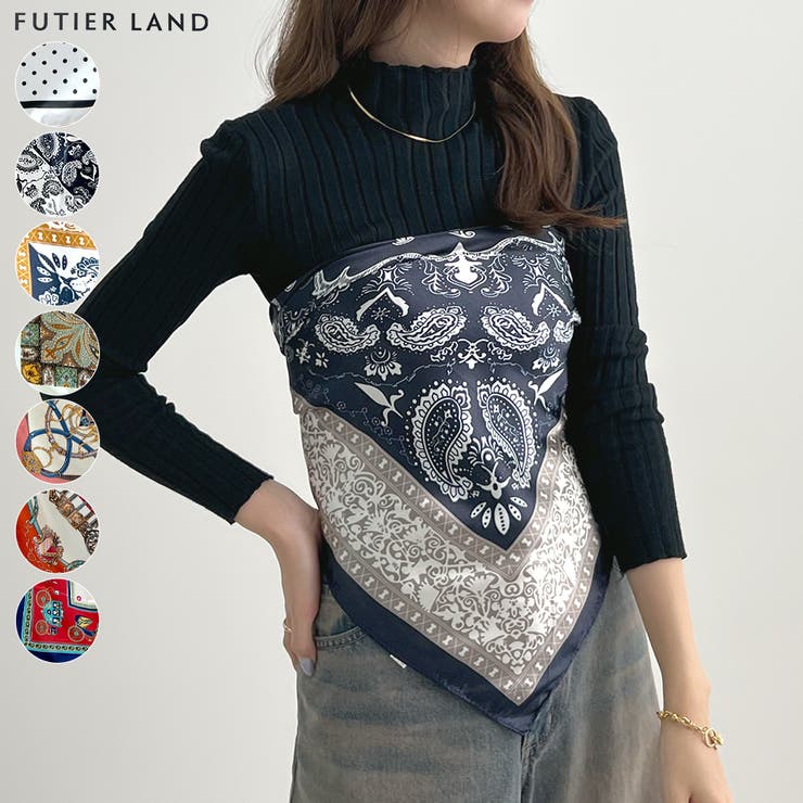 上品さを纏う。シルクタッチ大判スカーフ | futier land | 詳細画像1 