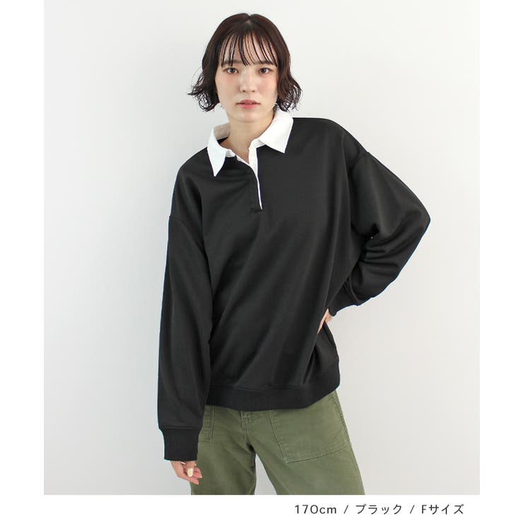 《ABYS》重ね着風デザインでラクしておしゃれに。裏毛ポロスウェット | futier land | 詳細画像6 