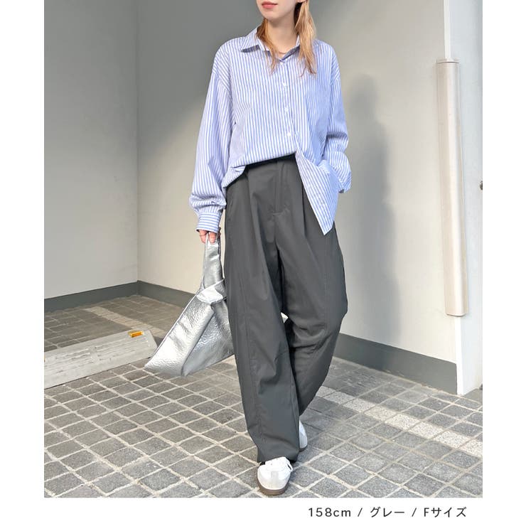 楽して可愛い万能パンツ。タフタワイドカーブパンツ | futier land | 詳細画像8 