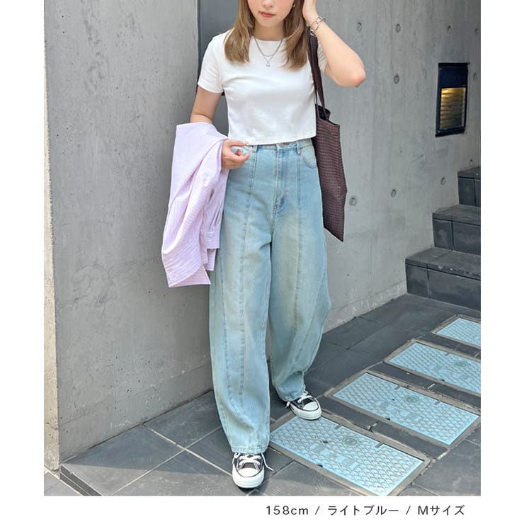 立体感のあるデニムカーブパンツ | futier land | 詳細画像8 