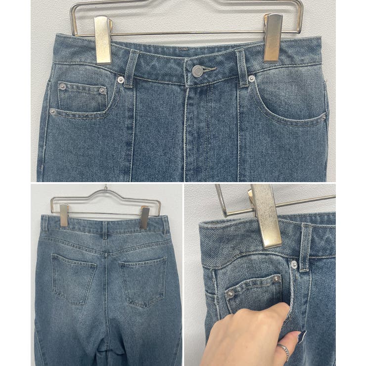 立体感のあるデニムカーブパンツ | futier land | 詳細画像9 