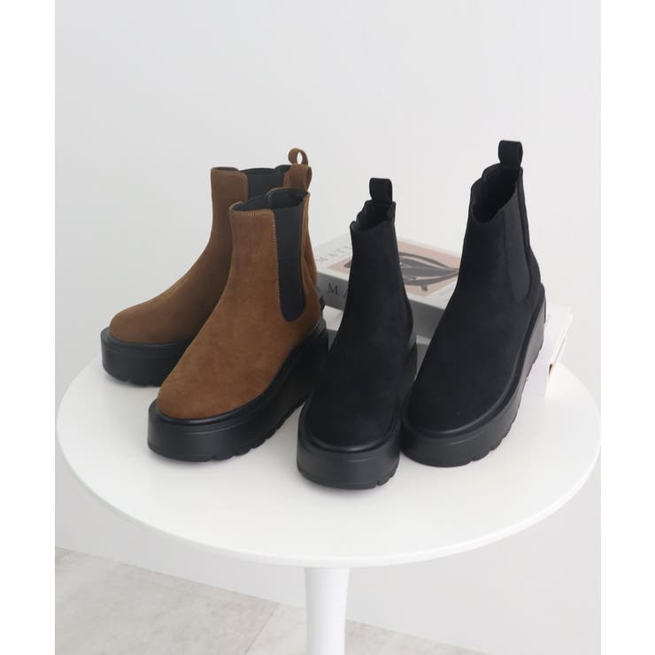 驚異の0.8kg軽量＆走れる！サイドゴア厚底プラットフォームショートブーツ | futier land | 詳細画像45 