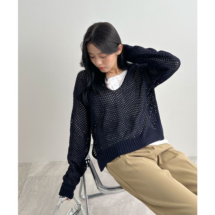 ゆるっと可愛い。透かし編みニットプルオーバー | futier land | 詳細画像19 