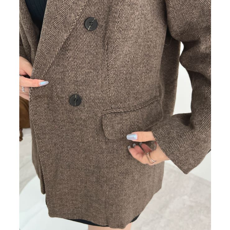 オンでもオフでも頼れる一枚。ツイード袖ボタンテーラードジャケット | futier land | 詳細画像16