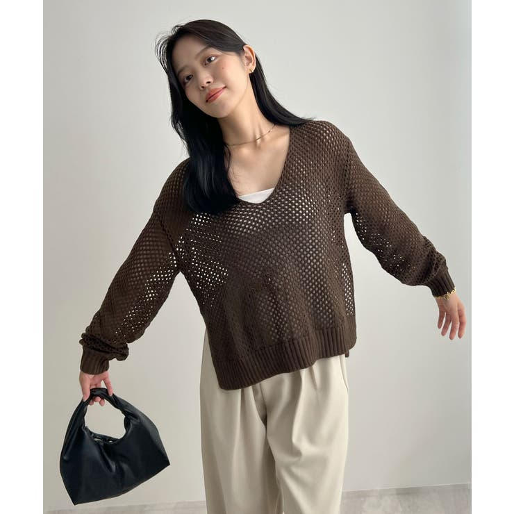 ゆるっと可愛い。透かし編みニットプルオーバー | futier land | 詳細画像16 