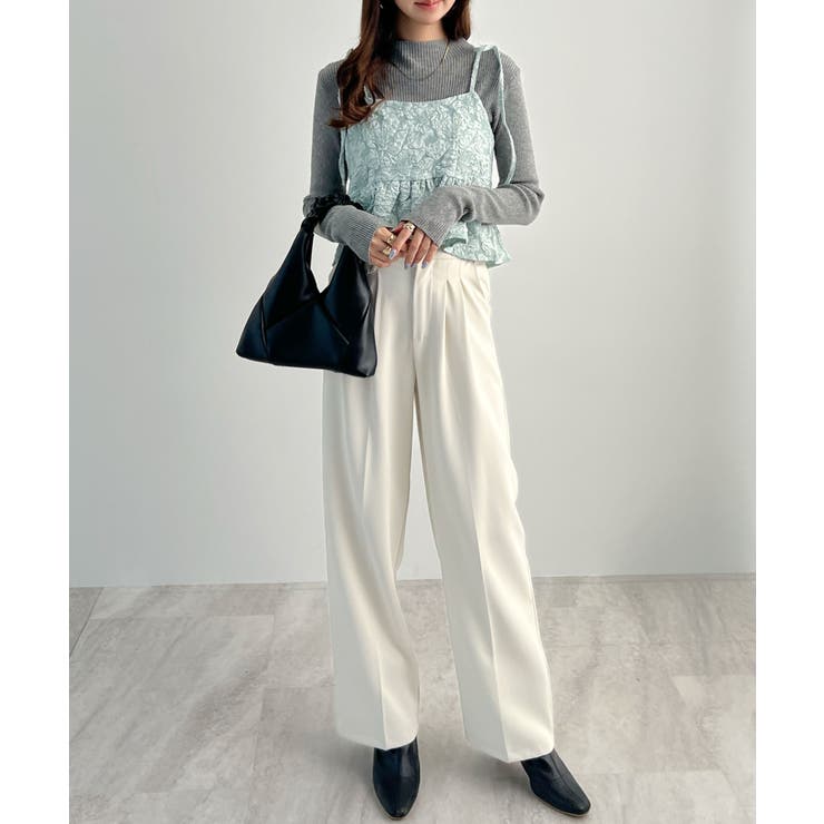 肩のリボンが映える。ジャガードフラワービスチェ | futier land | 詳細画像24 