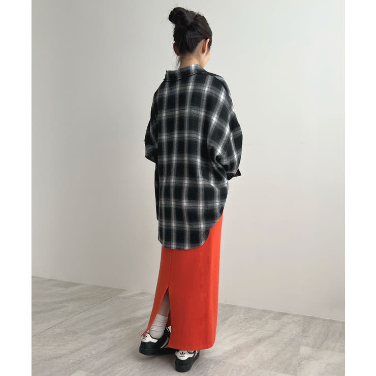 着る毛布＋3℃の温かさ。裏起毛ニットロングスカート | futier land | 詳細画像35 