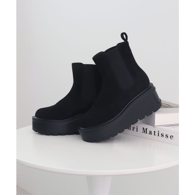 驚異の0.8kg軽量＆走れる！サイドゴア厚底プラットフォームショートブーツ | futier land | 詳細画像34 