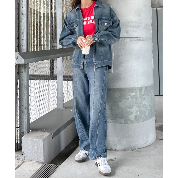 立体感のあるデニムカーブパンツ | futier land | 詳細画像15 