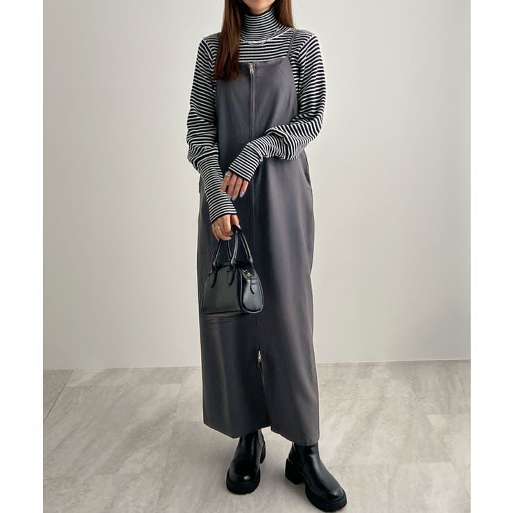 グレースコンチネンタル　ミリタリーフロントジップワンピース GRACE CONTINENTAL ミリタリーフロントジップワンピース