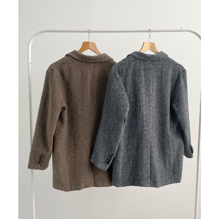 オンでもオフでも頼れる一枚。ツイード袖ボタンテーラードジャケット | futier land | 詳細画像20