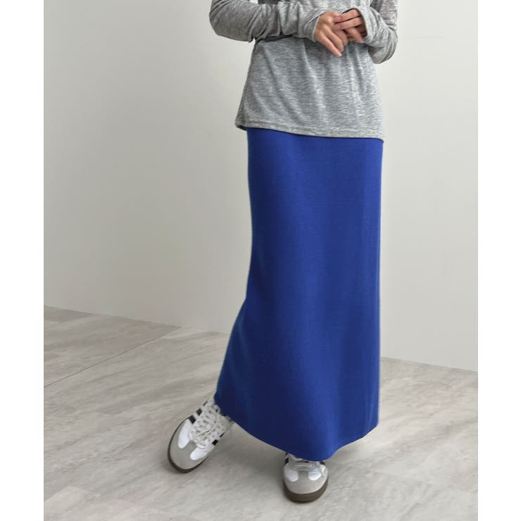 着る毛布＋3℃の温かさ。裏起毛ニットロングスカート | futier land | 詳細画像25 
