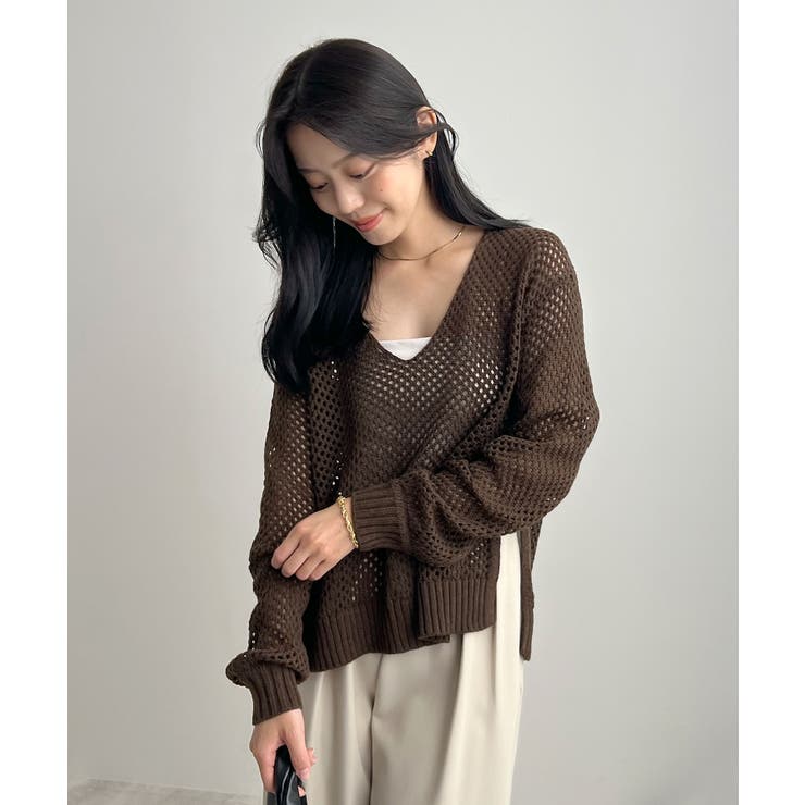 ゆるっと可愛い。透かし編みニットプルオーバー | futier land | 詳細画像18 