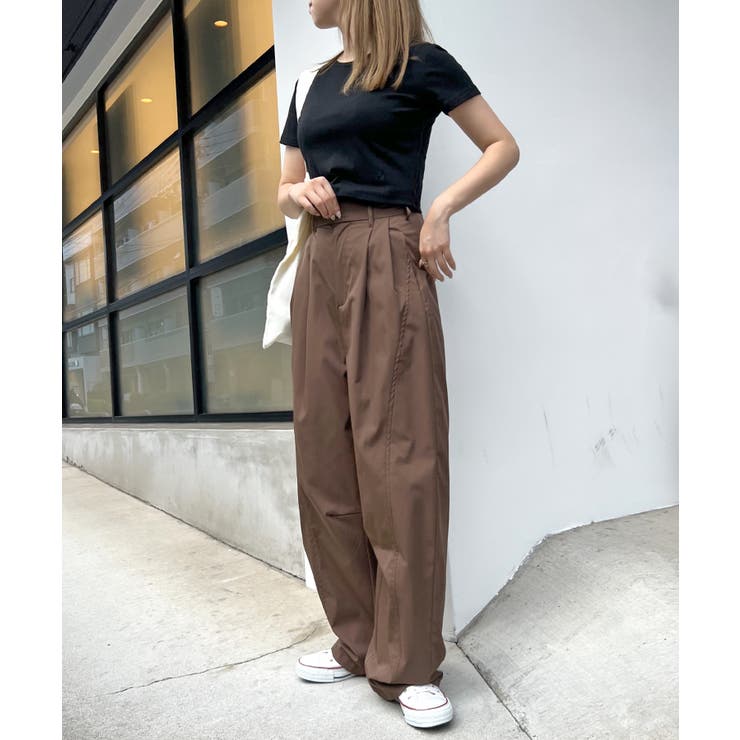 楽して可愛い万能パンツ。タフタワイドカーブパンツ | futier land | 詳細画像27 