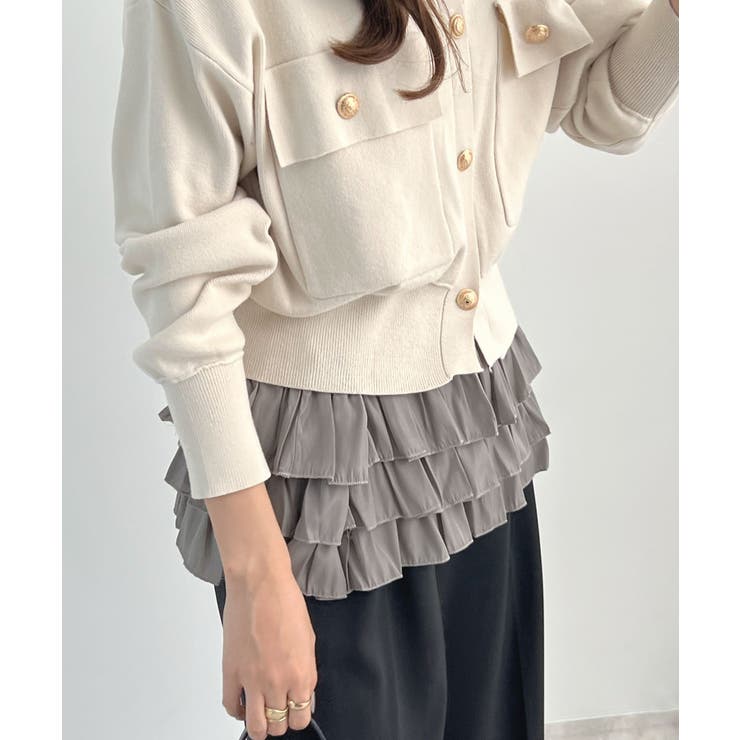 柔らかく快適なフィット感。裾フリルキャミソール | futier land | 詳細画像20 