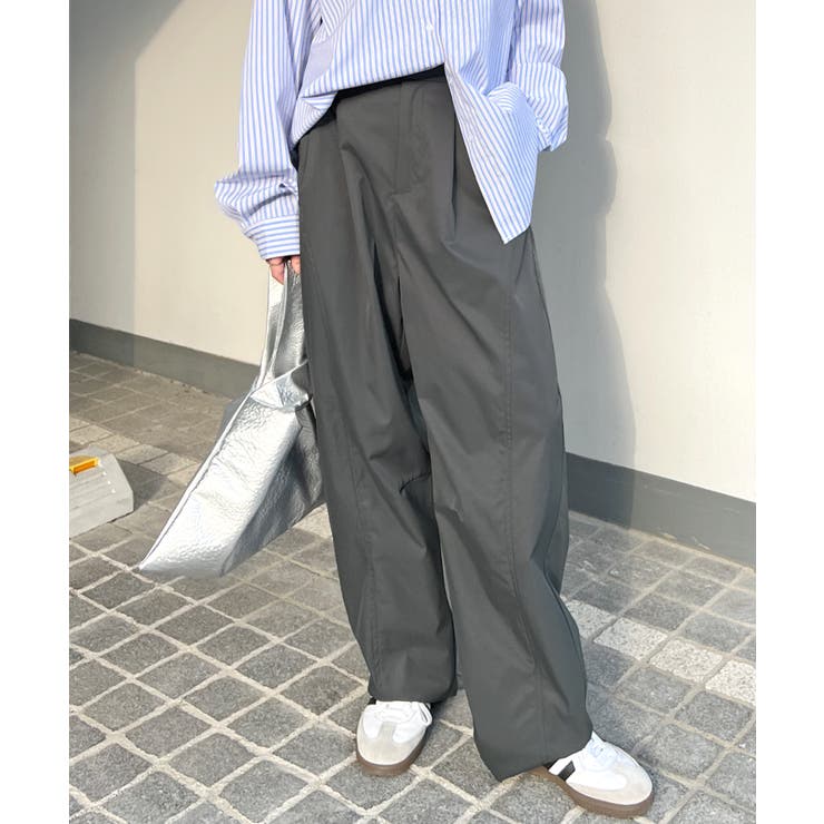 楽して可愛い万能パンツ。タフタワイドカーブパンツ | futier land | 詳細画像10 