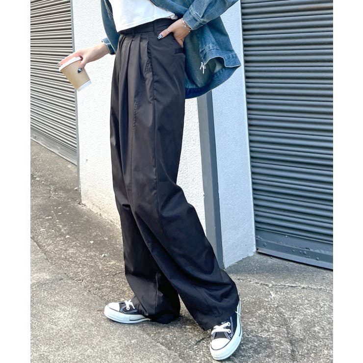 楽して可愛い万能パンツ。タフタワイドカーブパンツ | futier land | 詳細画像21 