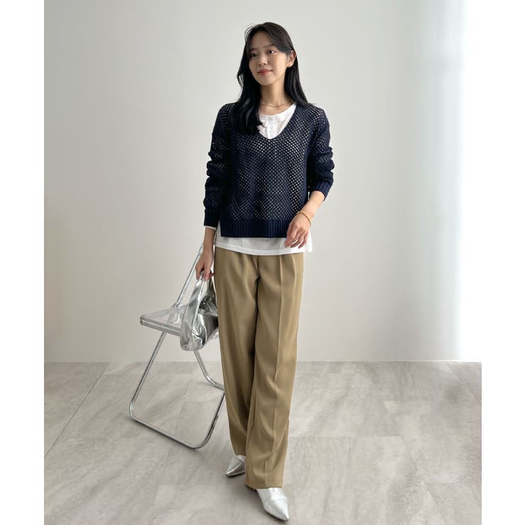 ゆるっと可愛い。透かし編みニットプルオーバー | futier land | 詳細画像24 