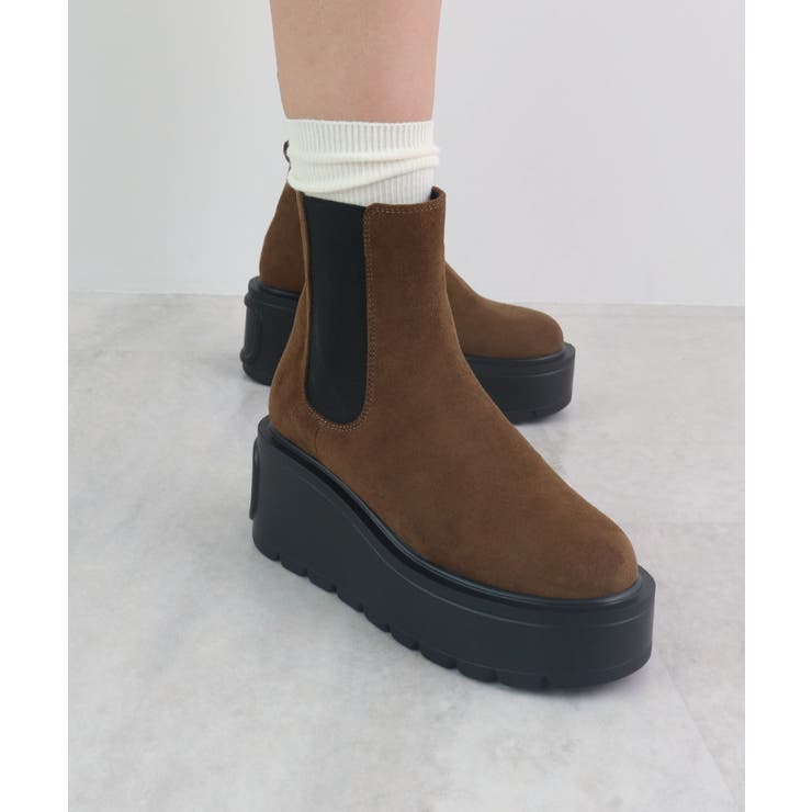 驚異の0.8kg軽量＆走れる！サイドゴア厚底プラットフォームショートブーツ | futier land | 詳細画像38 