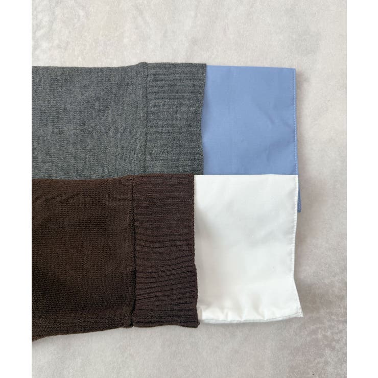 重ね着いらずで旬顔に。シャツ襟付きポロニット | futier land | 詳細画像20 