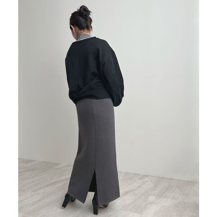 着る毛布＋3℃の温かさ。裏起毛ニットロングスカート | futier land | 詳細画像18 