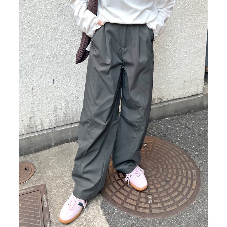 楽して可愛い万能パンツ。タフタワイドカーブパンツ | futier land | 詳細画像15 