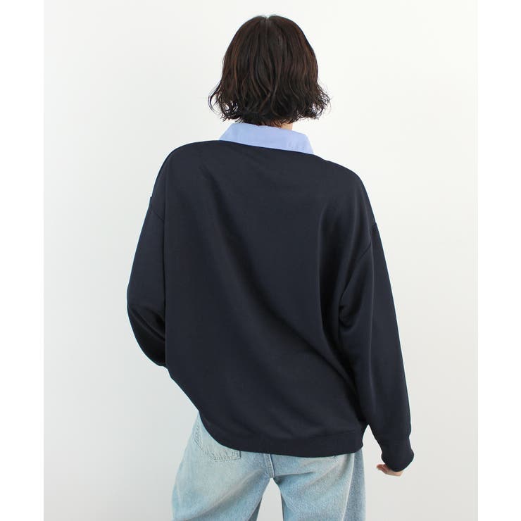《ABYS》重ね着風デザインでラクしておしゃれに。裏毛ポロスウェット | futier land | 詳細画像24 