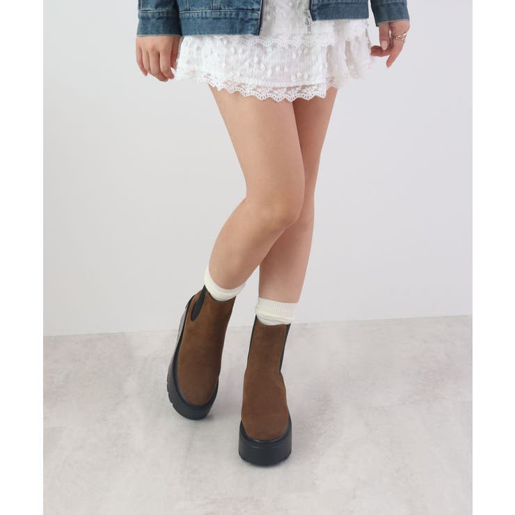 驚異の0.8kg軽量＆走れる！サイドゴア厚底プラットフォームショートブーツ | futier land | 詳細画像41 