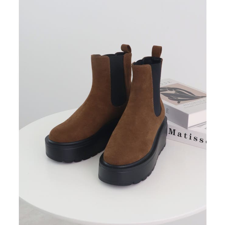 驚異の0.8kg軽量＆走れる！サイドゴア厚底プラットフォームショートブーツ | futier land | 詳細画像44 