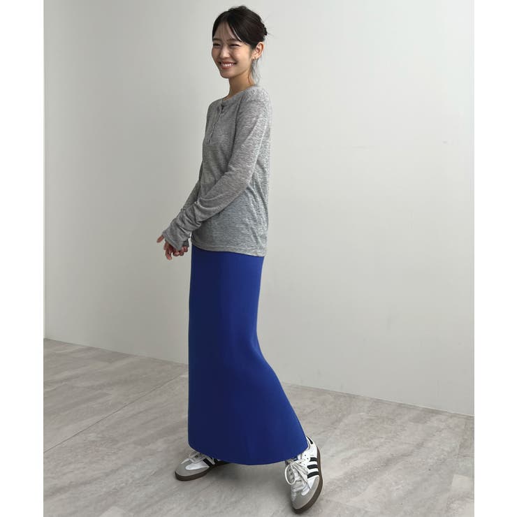 着る毛布＋3℃の温かさ。裏起毛ニットロングスカート | futier land | 詳細画像24 