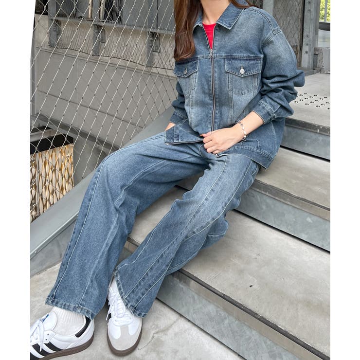 立体感のあるデニムカーブパンツ | futier land | 詳細画像16 