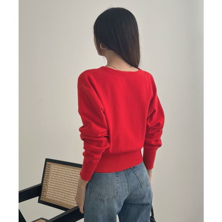 金ボタンが上品さが生まれる。ゴールドボタンラウンドネックニットカーディガン | futier land | 詳細画像37 