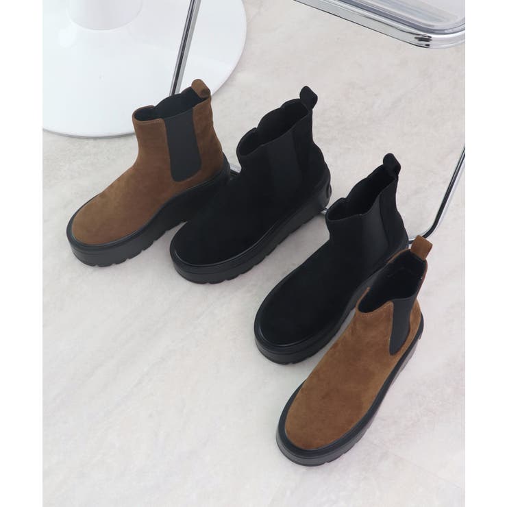 驚異の0.8kg軽量＆走れる！サイドゴア厚底プラットフォームショートブーツ | futier land | 詳細画像46 