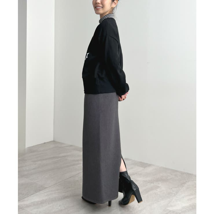 着る毛布＋3℃の温かさ。裏起毛ニットロングスカート | futier land | 詳細画像16 