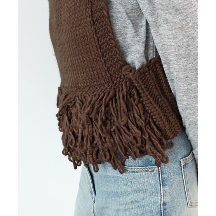 《ABYS》目を惹くコーデの主役！ローピングフリンジニットベスト | futier land | 詳細画像20 