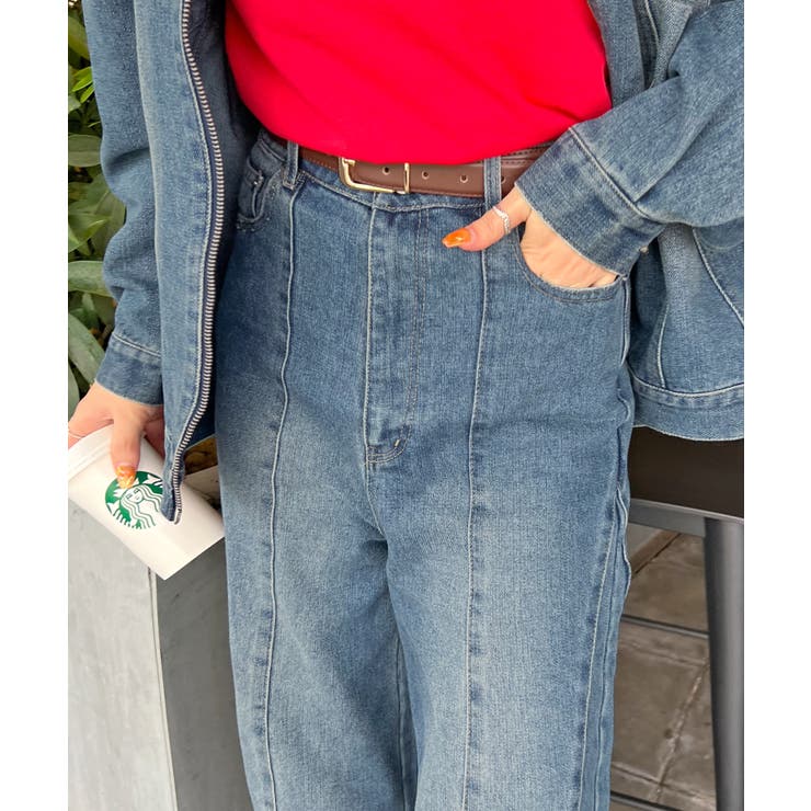 立体感のあるデニムカーブパンツ | futier land | 詳細画像18 