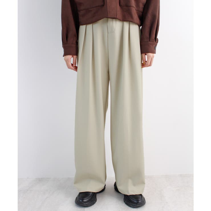 ゆるっと楽ちん。ツータックワイドストレートスラックス/ロング丈 | futier land | 詳細画像20 