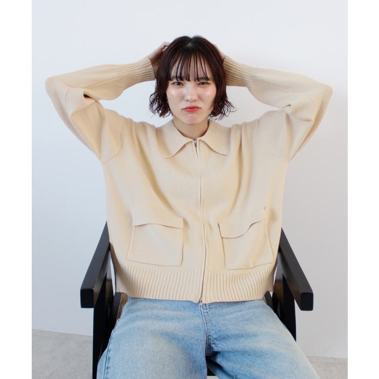 《ABYS》ラフに羽織れてこなれる。zip付ニットカーディガン | futier land | 詳細画像14 