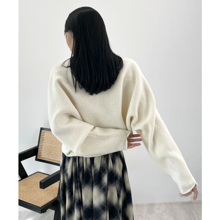 ふんわり袖でこなれ感アップ。バルーンスリーブモヘアニットカーディガン | futier land | 詳細画像20 