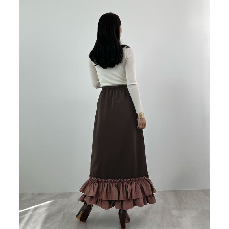 動きに華やぎを添える。ティアードフリルヘムスカート | futier land | 詳細画像19 