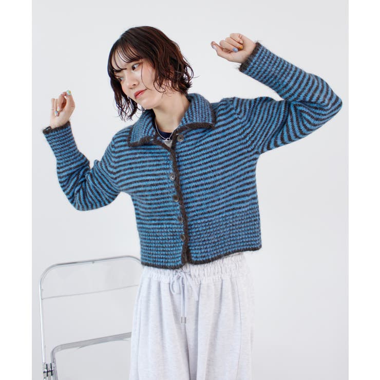 《ABYS》着こなし自在！配色ボーダーニットトップス | futier land | 詳細画像10 