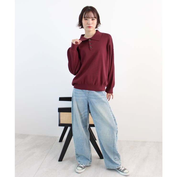 《ABYS》大人カジュアルが叶う。襟付きポロカラーニットトップス | futier land | 詳細画像29 
