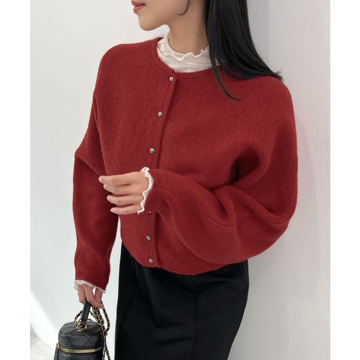 ふんわり袖でこなれ感アップ。バルーンスリーブモヘアニットカーディガン | futier land | 詳細画像25 