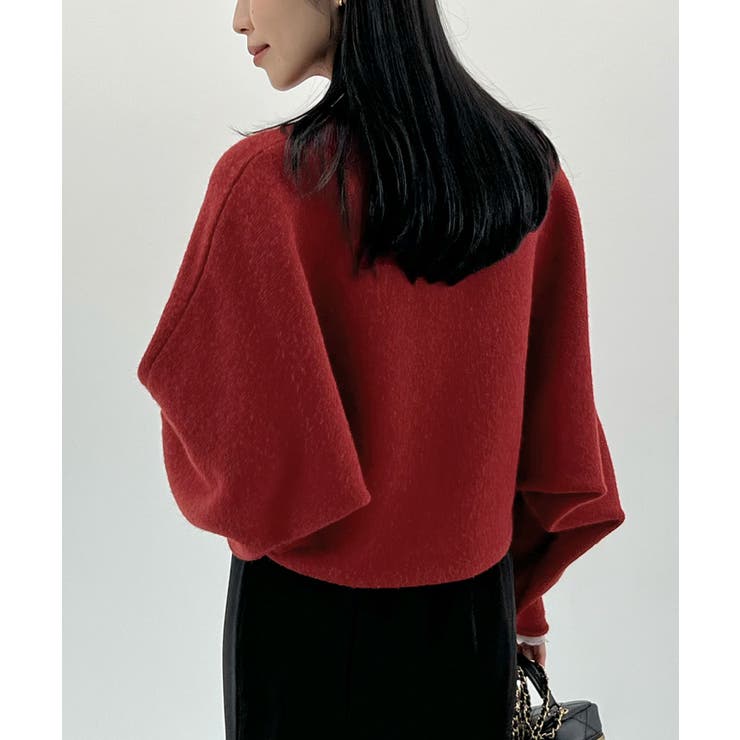 ふんわり袖でこなれ感アップ。バルーンスリーブモヘアニットカーディガン | futier land | 詳細画像27 