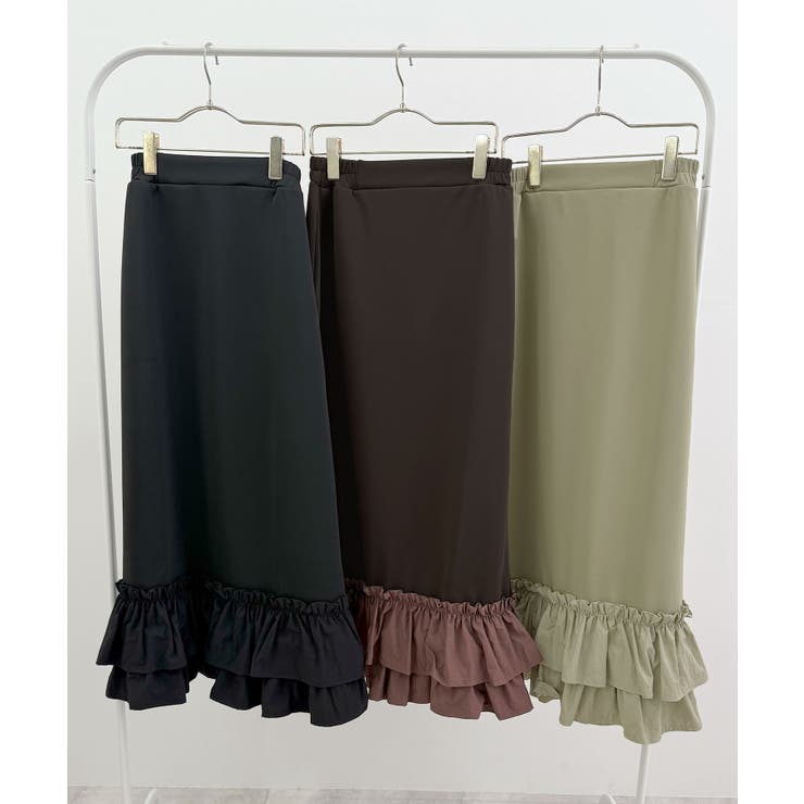 動きに華やぎを添える。ティアードフリルヘムスカート | futier land | 詳細画像32 