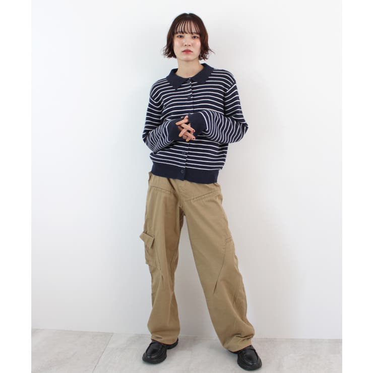 《ABYS》トレンド感ある配色。襟付きボーダーニット | futier land | 詳細画像21 